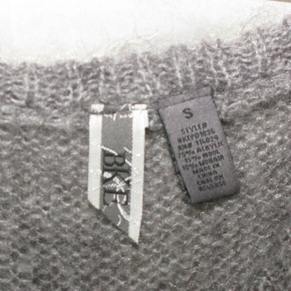 BKE Gray Partial Button Front Open Knit Lightweight Sweater Size Small - Picture 7 of 7